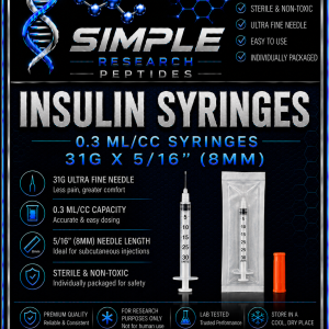 0.3 mL 31G sterile research syringe product graphic