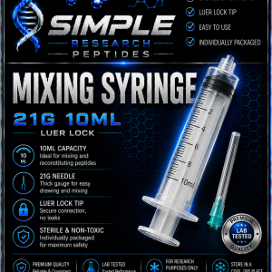 Research Mixing Syringe 10 mL – 21G x 1½" – Sterile Disposable 1 Pack