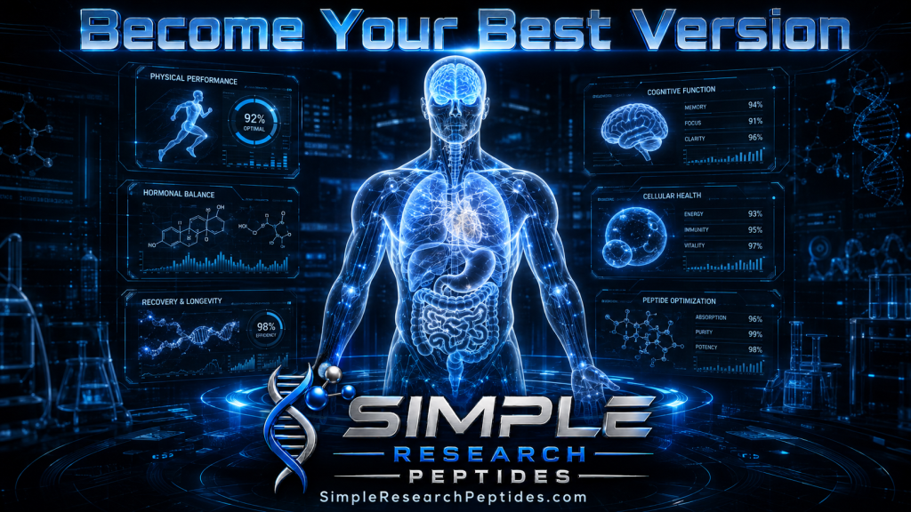 Futuristic human performance and cognitive function graphic reading Become Your Best Version