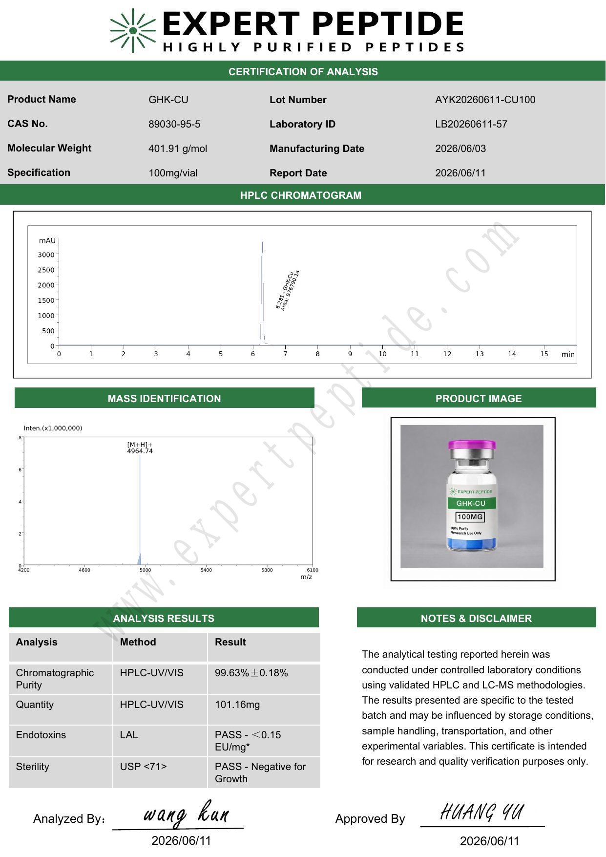 GHK-Cu (100 mg Vial) - Image 3