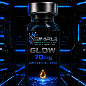 GLOW 70mg research vial GHK-Cu BPC-157 TB-500