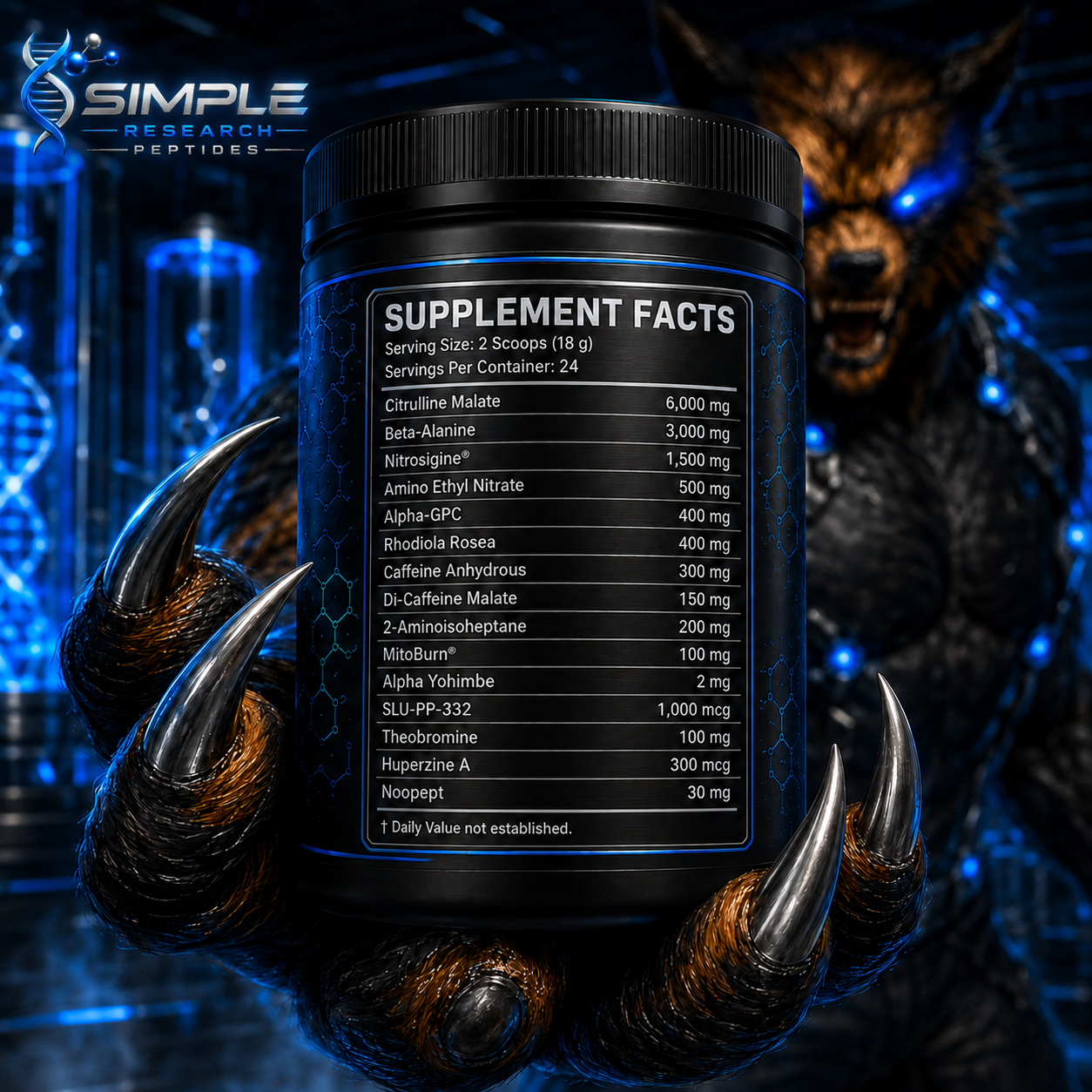 SRP peptide pre-workout back