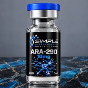 ARA-290 (10 mg Vial) - SRP blue-cap vial on blue and gold marble