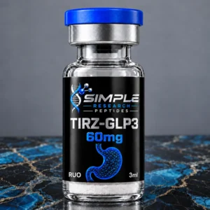 TRZ-GLP (60 mg Vial) - SRP blue-cap vial on blue and gold marble