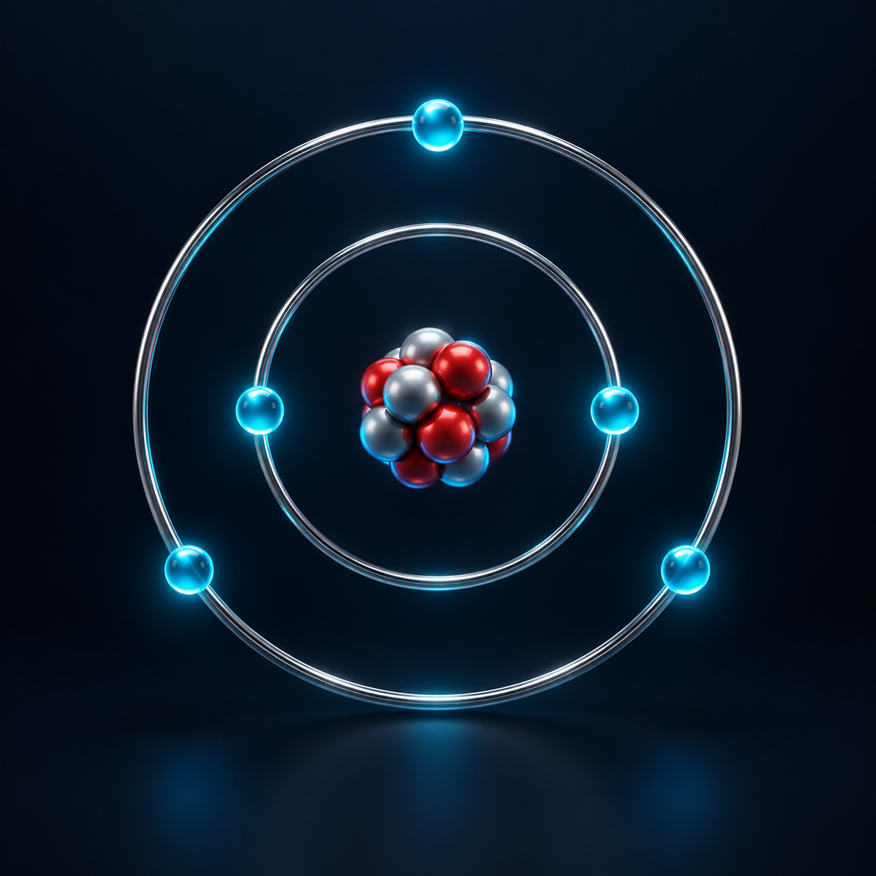 Simplified boron atom illustration