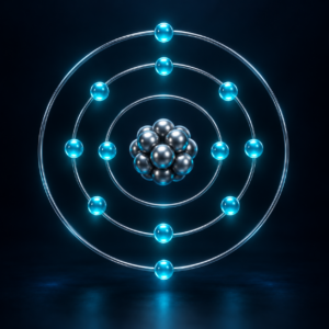 Illustrated atom for the new science reference collection